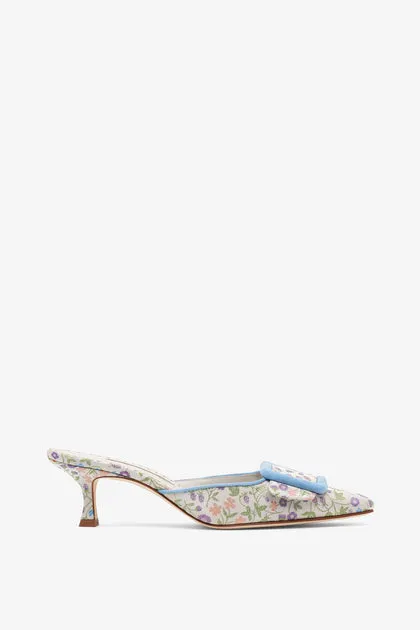 Manolo Blahnik Maysalebi 50 floral mules