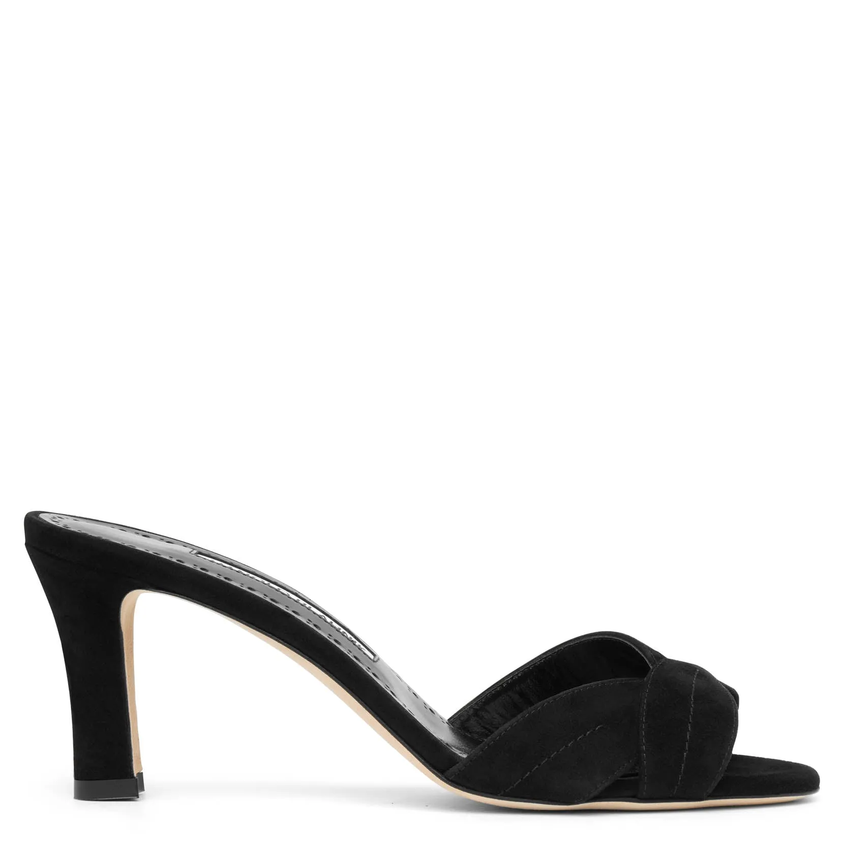 Manolo Blahnik Siemu 70 black suede mules