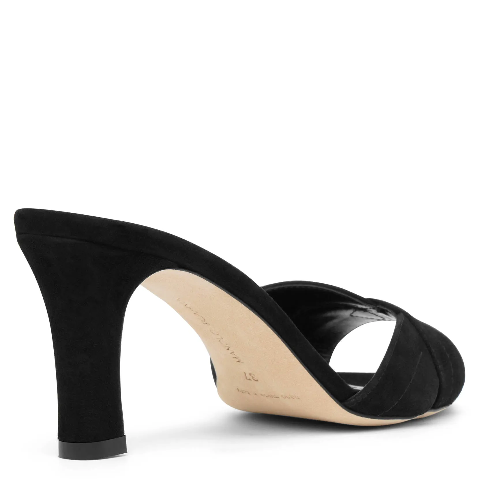 Manolo Blahnik Siemu 70 black suede mules