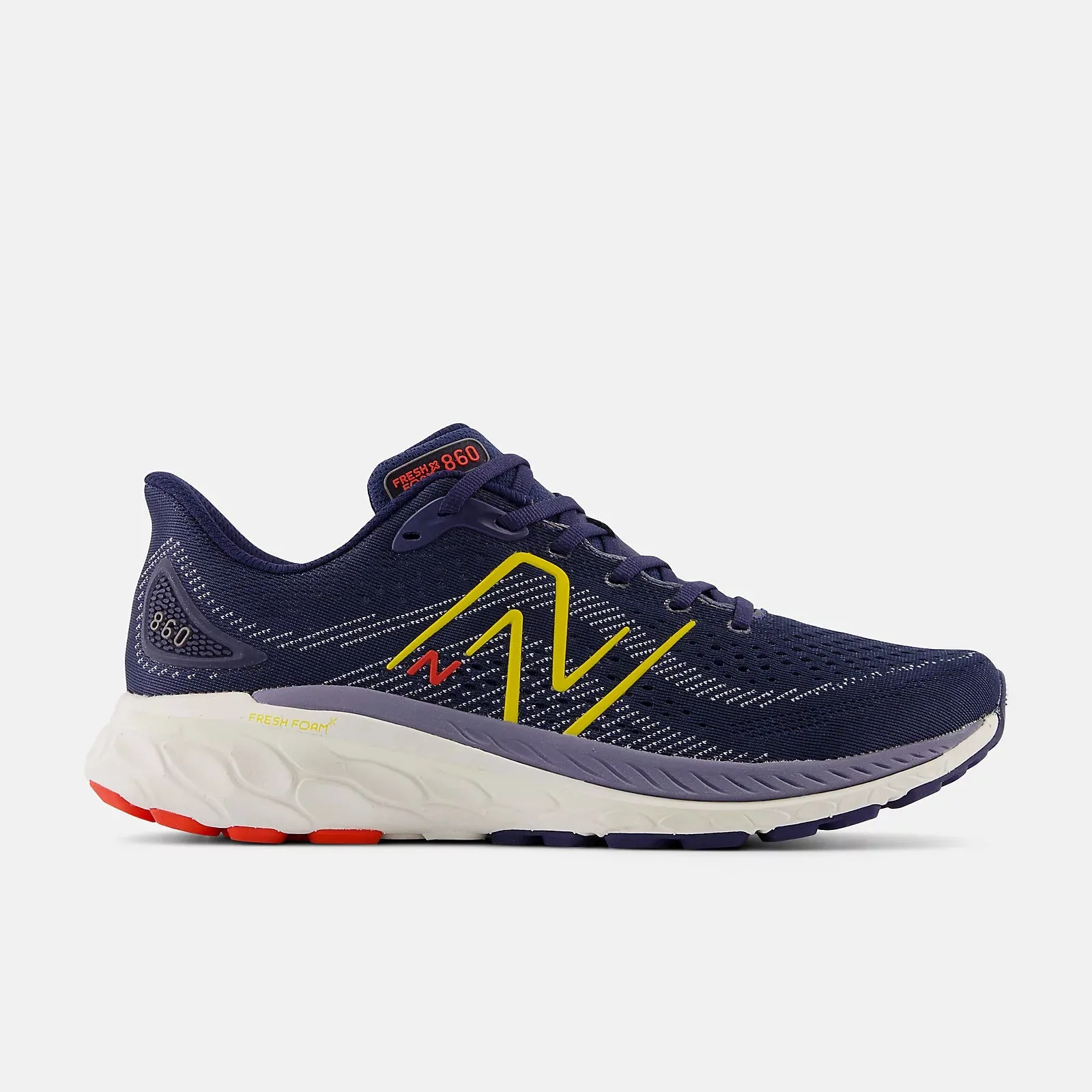  Men's 860 Nb Navy with Ginger Lemon and Neo Flame V13  