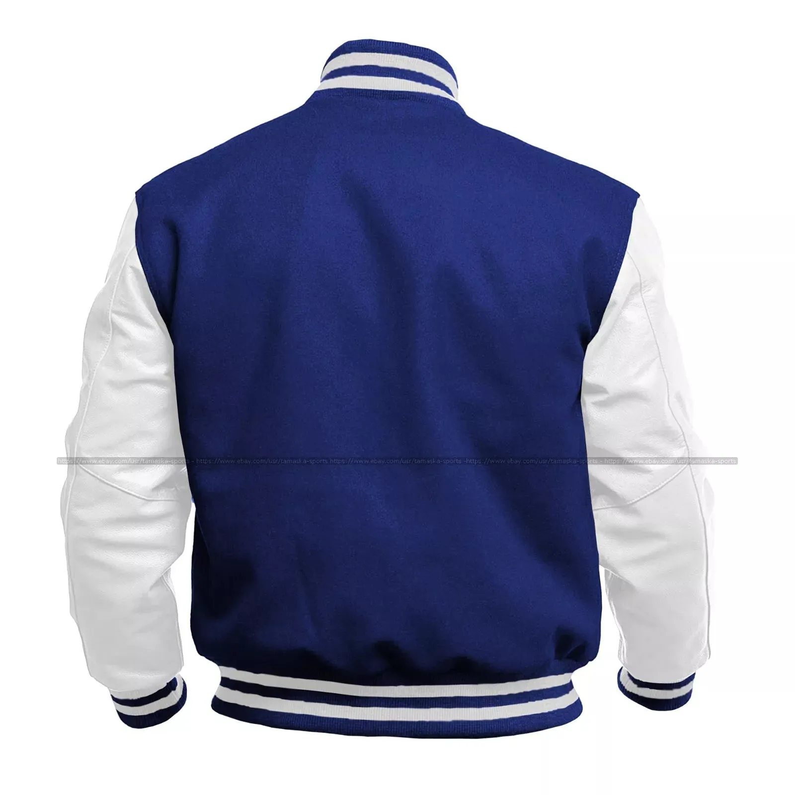 Men's New Premium Classic Snap Button Vintage Baseball Letterman Varsity Jacket