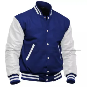 Men's New Premium Classic Snap Button Vintage Baseball Letterman Varsity Jacket