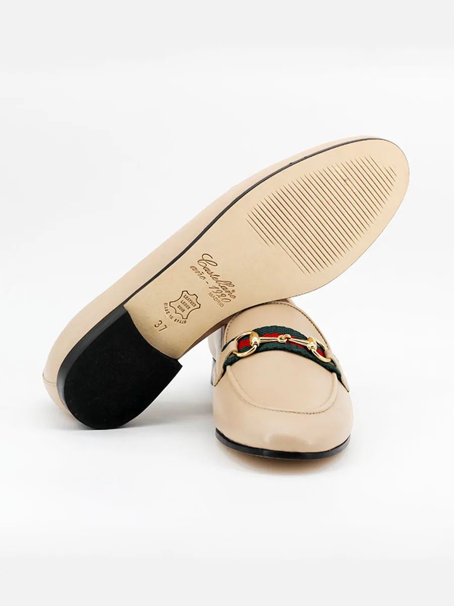 Mocasines Taormina piel color beige