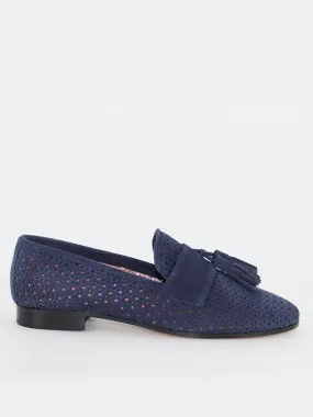 Navy blue suede Tivoli loafers