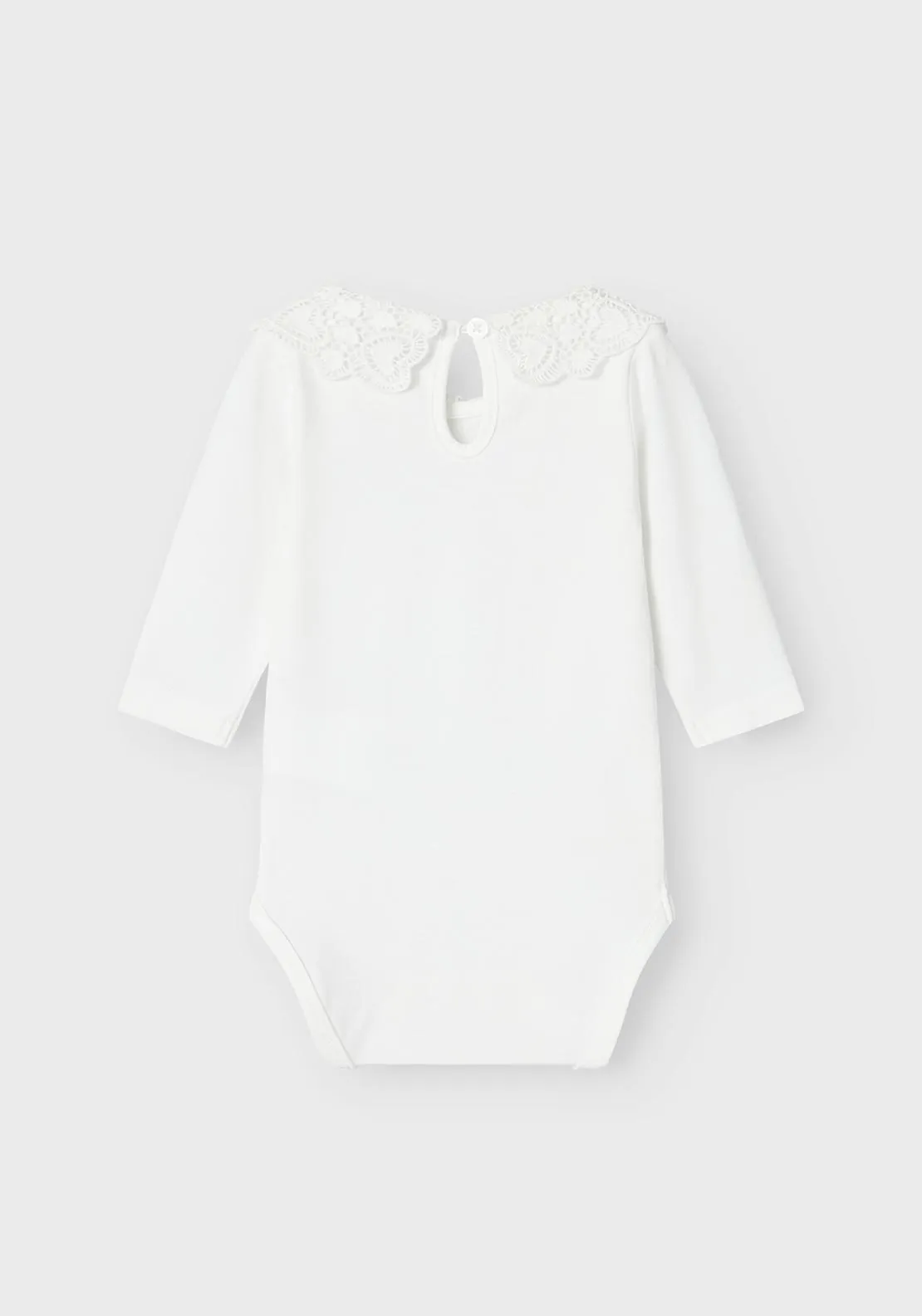 Name It Baby Girl Roselina Long Sleeve Body, Bright White