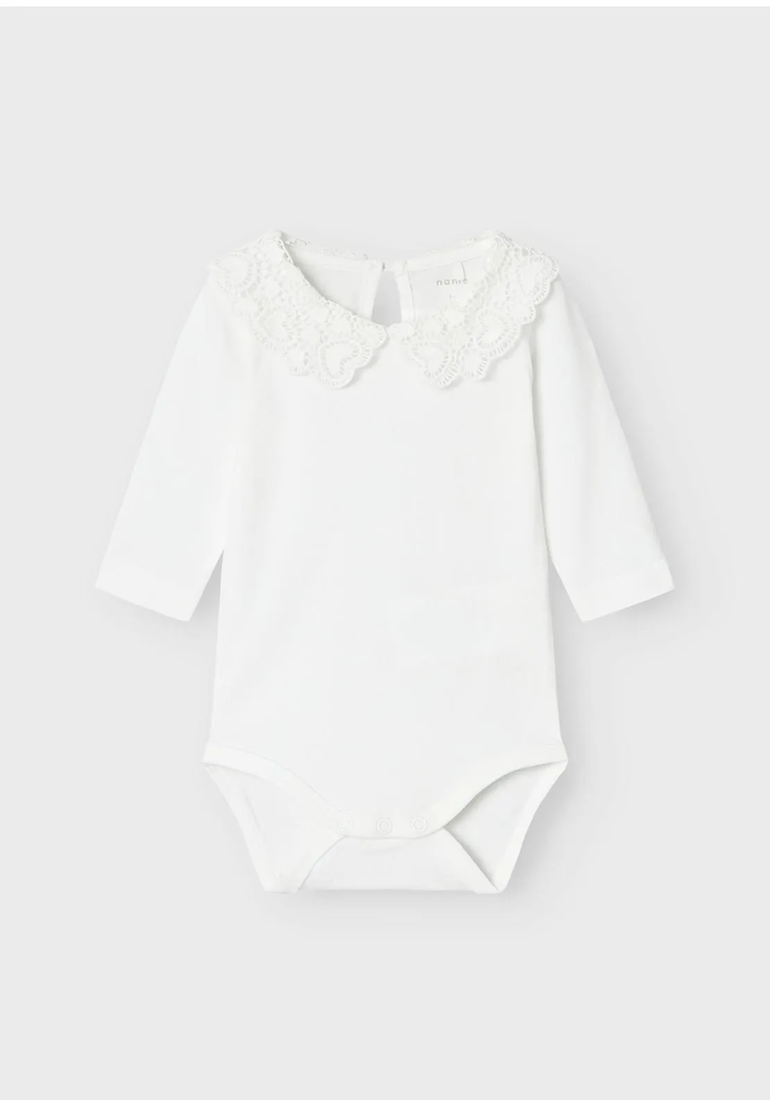 Name It Baby Girl Roselina Long Sleeve Body, Bright White