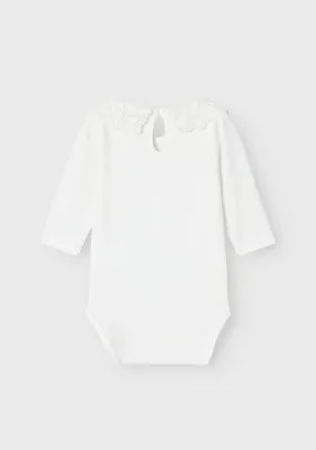 Name It Baby Girl Roselina Long Sleeve Body, Bright White