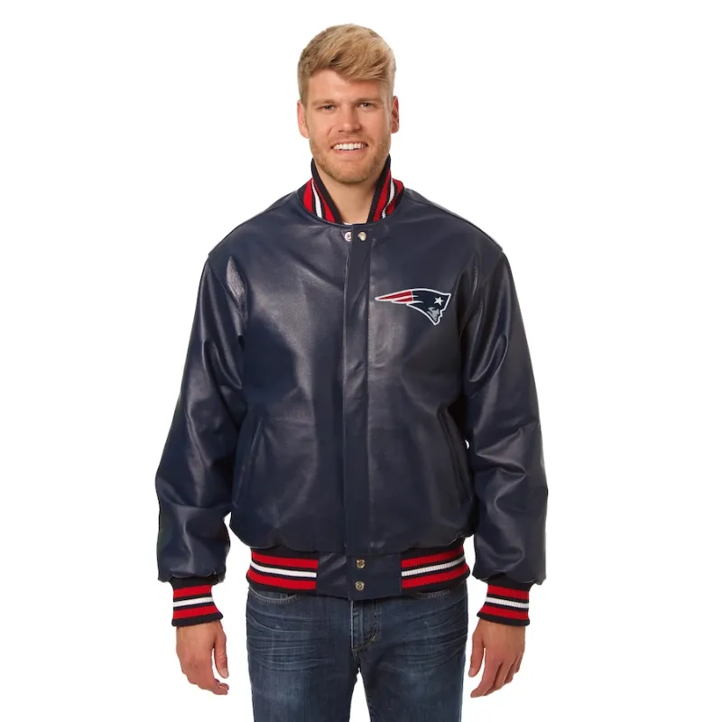 New England Patriots Leather Jacket - William Jacket