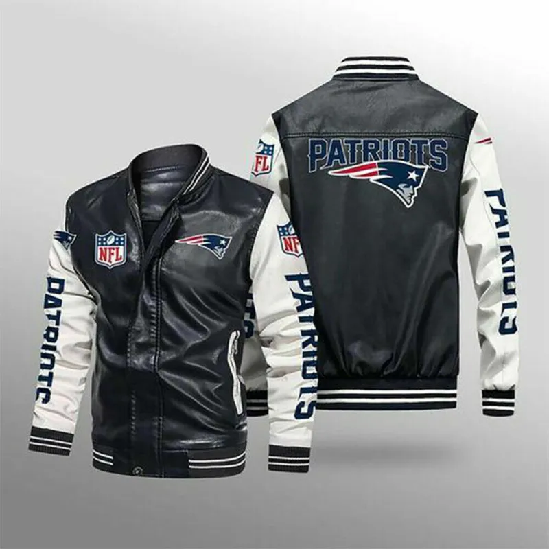 New England Patriots Leather Jacket - William Jacket