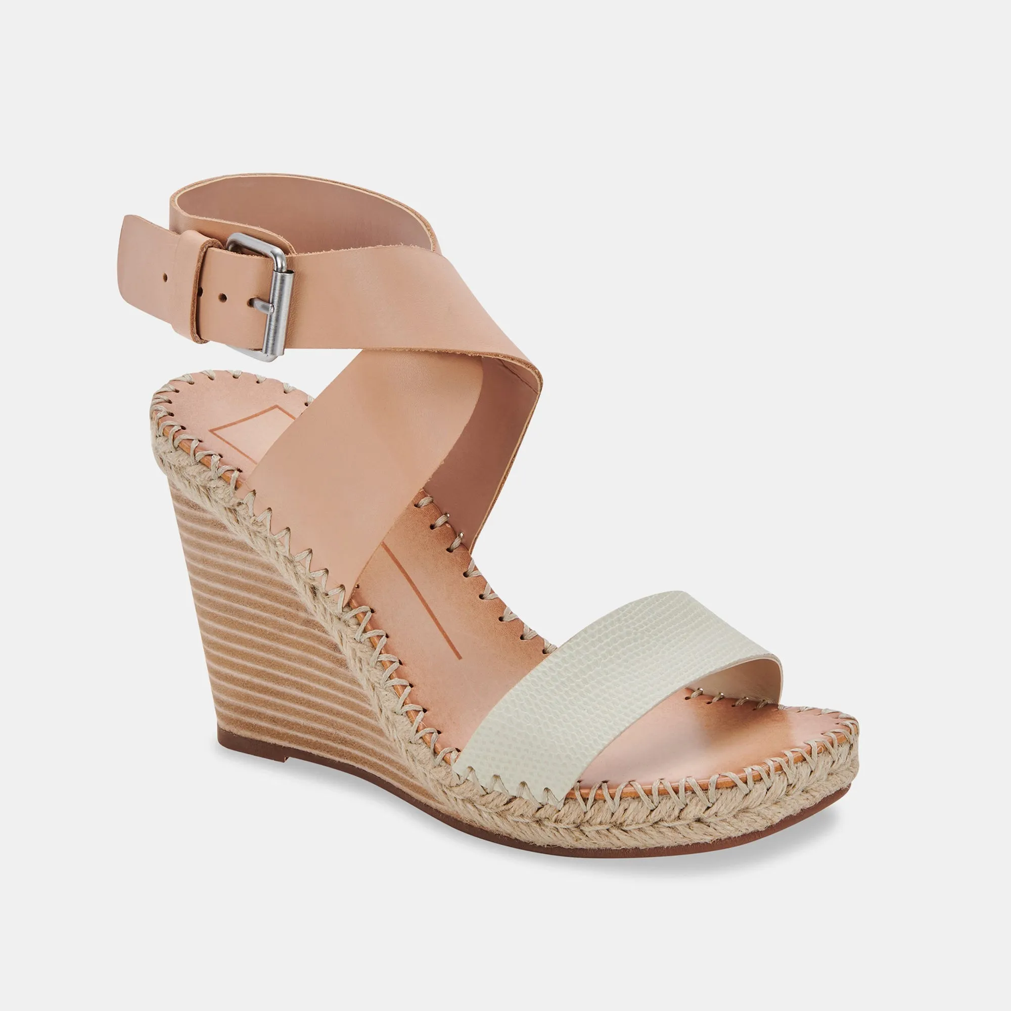 Natural Multi Leather Nezza Wedges