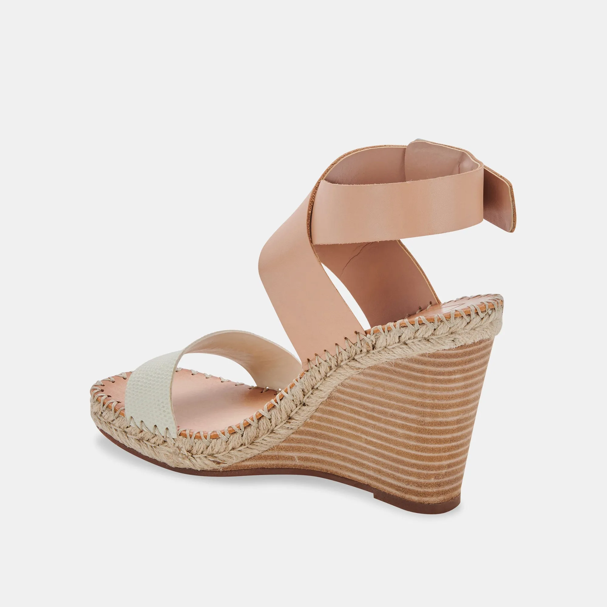 Natural Multi Leather Nezza Wedges