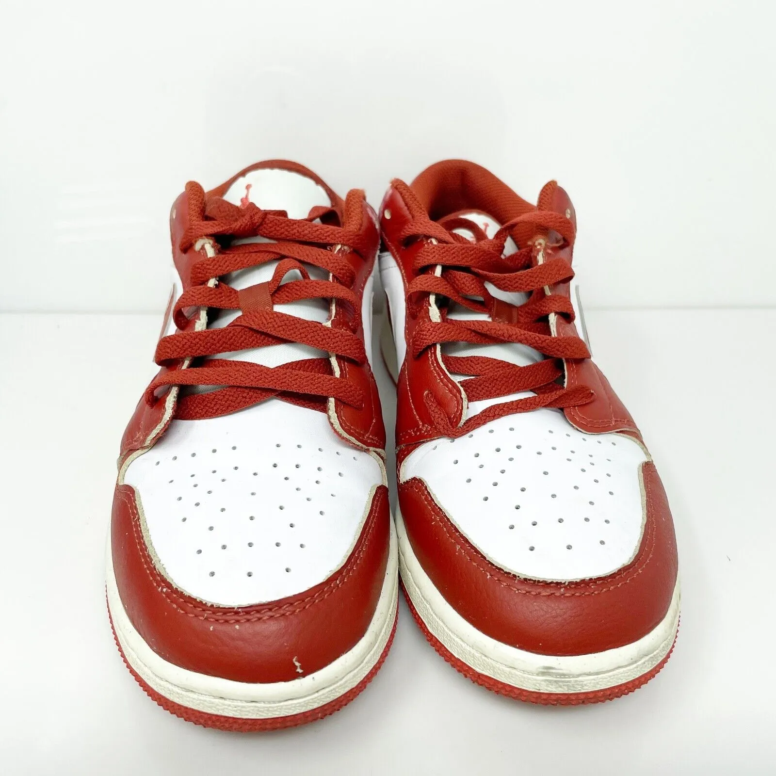 Nike Boys Air Jordan 1 Low SE FJ3465-160 Red Basketball Shoes Sneakers Size 7Y