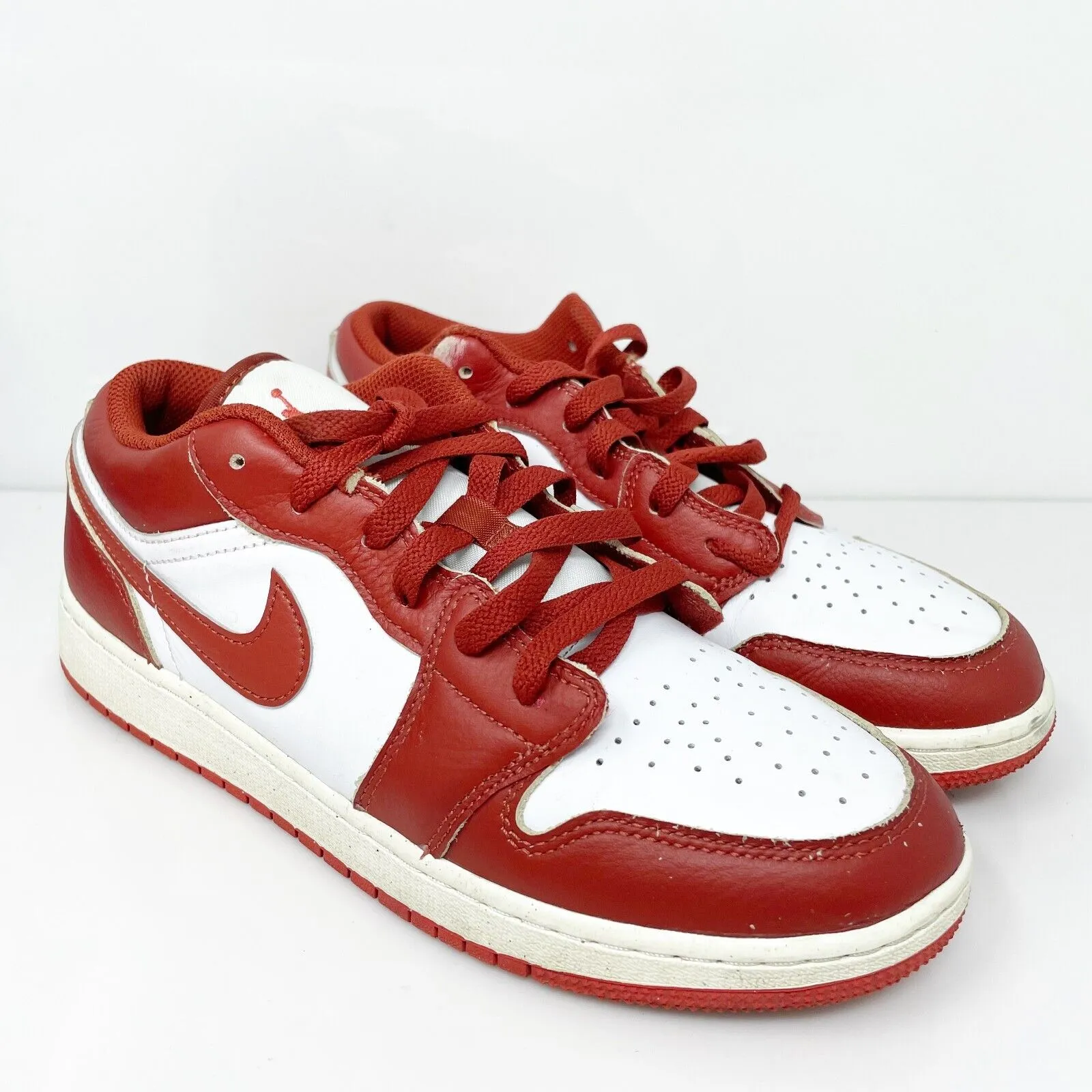 Nike Boys Air Jordan 1 Low SE FJ3465-160 Red Basketball Shoes Sneakers Size 7Y