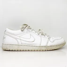 Nike Mens Air Jordan 1 Low 553558-136 White Basketball Shoes Sneakers Size 11.5