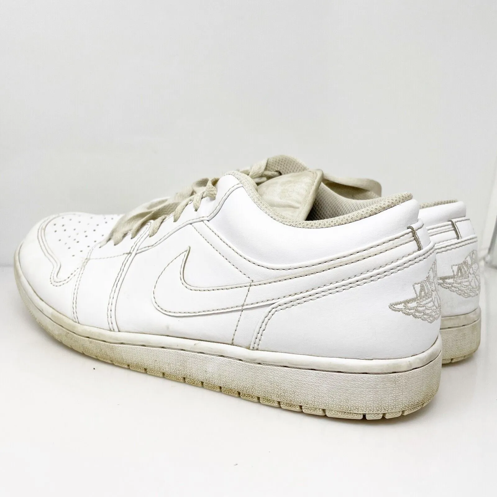 Nike Mens Air Jordan 1 Low 553558-136 White Basketball Shoes Sneakers Size 11.5