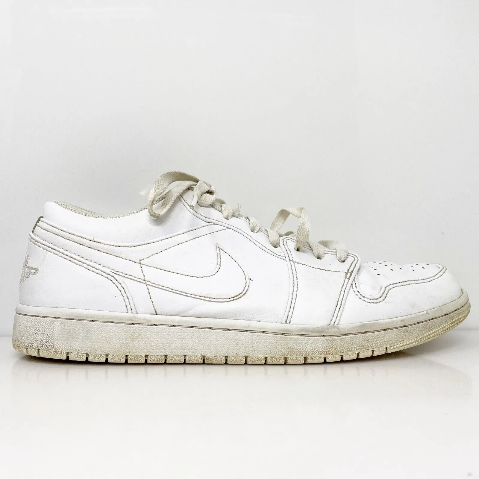 Nike Mens Air Jordan 1 Low 553558-136 White Basketball Shoes Sneakers Size 11.5