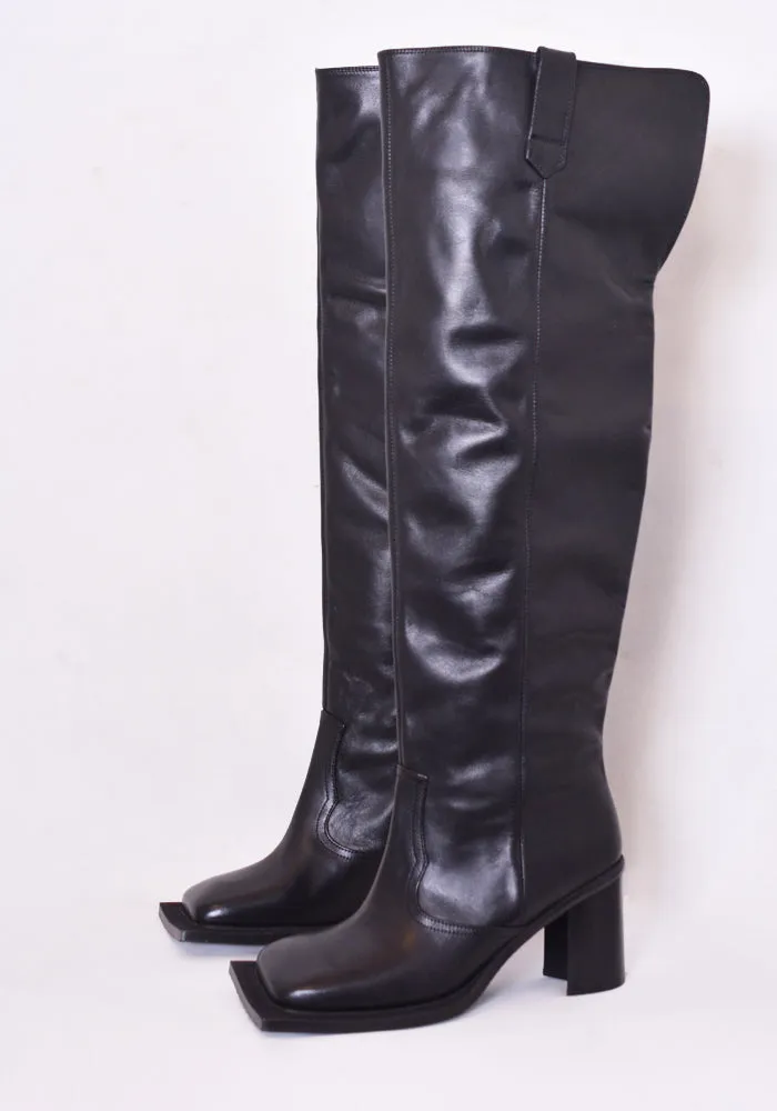 NINAMOUNAH HOWLING KNEE-HIGH LEATHER BOOTS