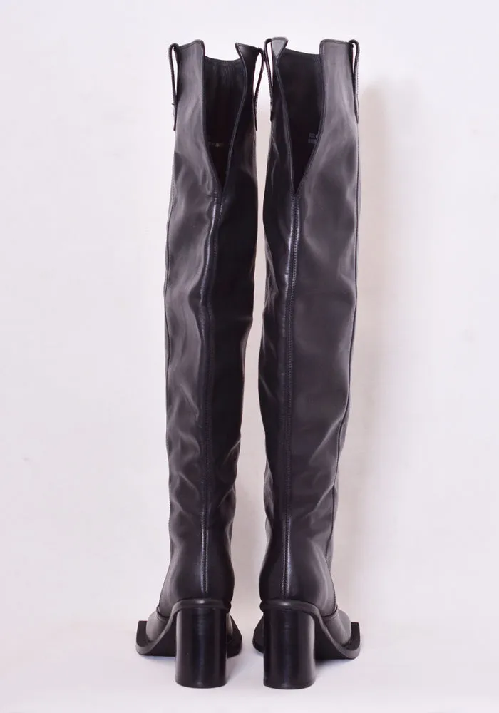 NINAMOUNAH HOWLING KNEE-HIGH LEATHER BOOTS