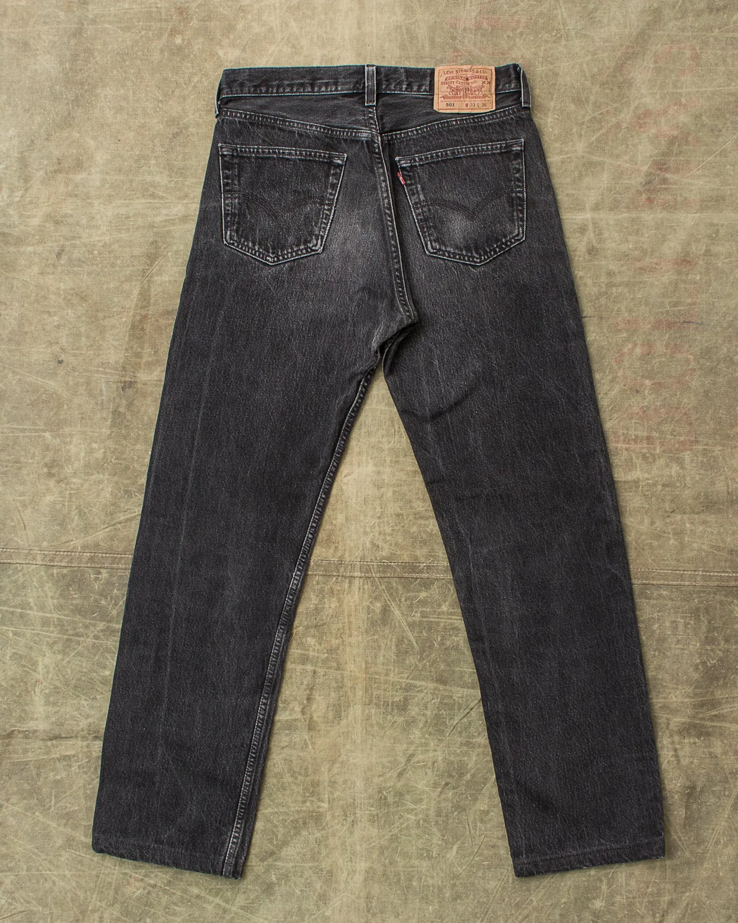 No.15 Vintage 90's Made in USA Levi's Faded Black 501 Jeans W33