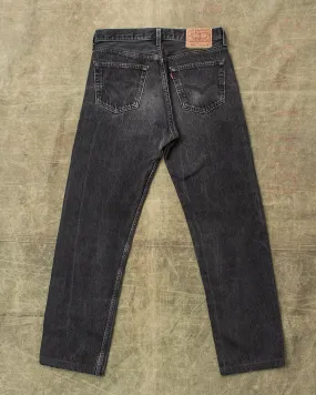 No.15 Vintage 90's Made in USA Levi's Faded Black 501 Jeans W33