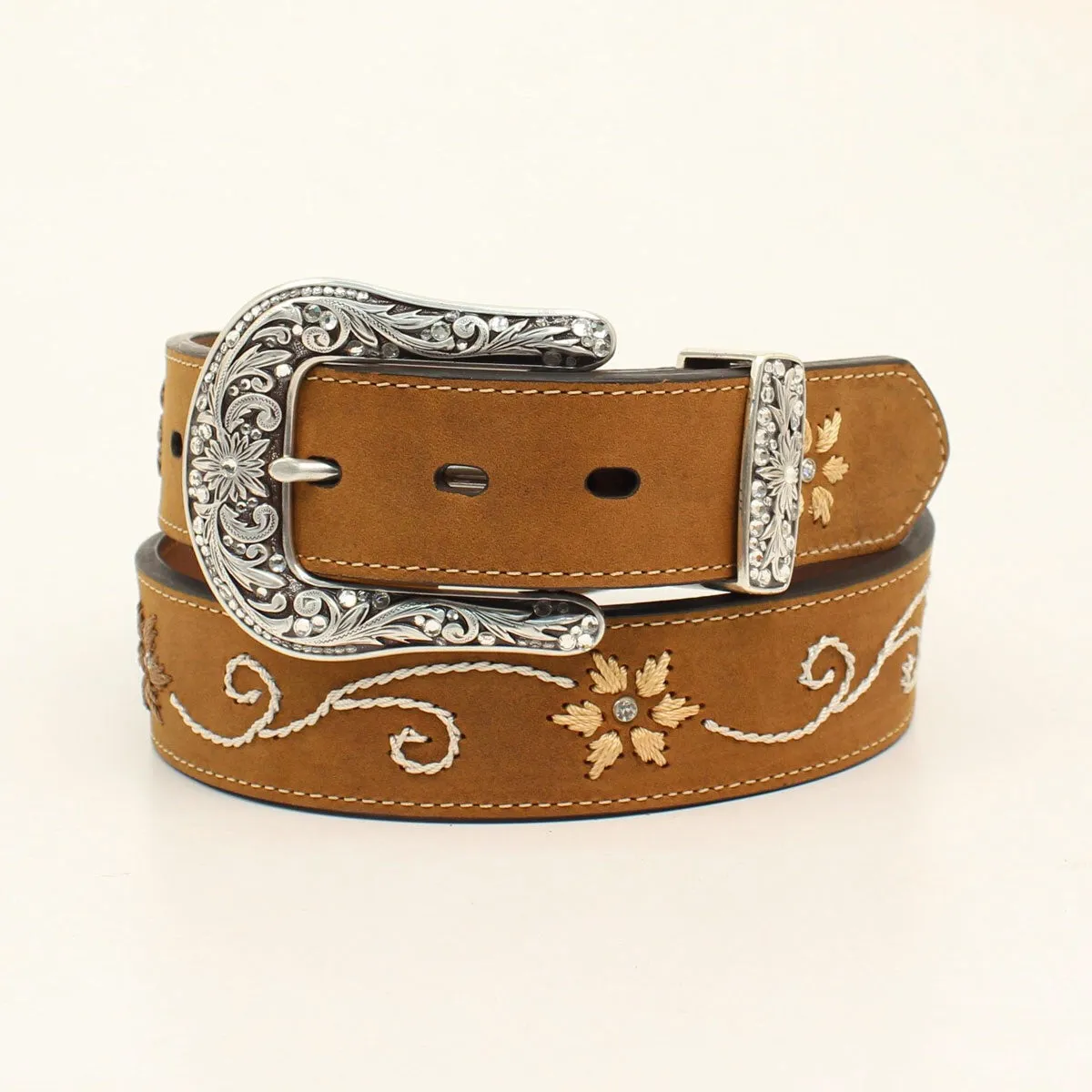 Embroidered Belt for Women by Nocona.