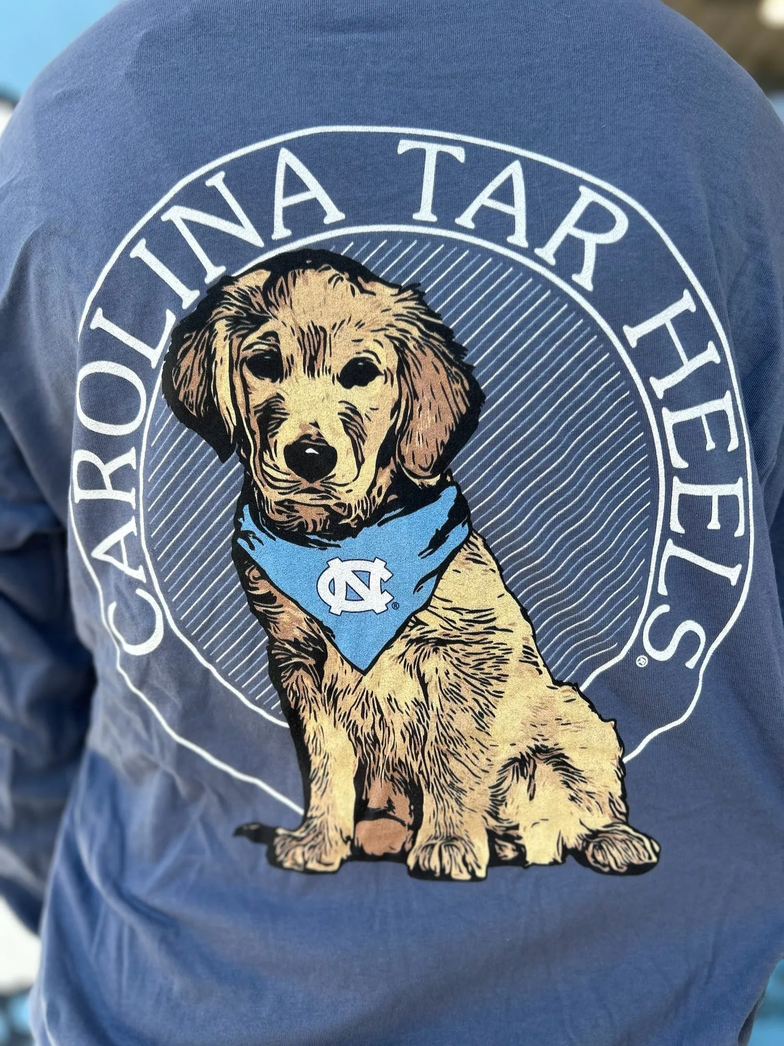 North Carolina Tar Heels Golden Puppy Long Sleeve T-Shirt