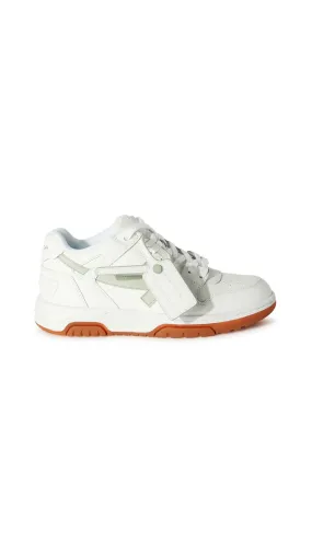 Out Of Office Calfskin Sneakers White Sage Orange