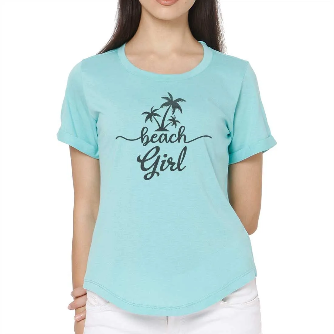 Outing T Shirts For Women Hometown City Tees - Beach Girl