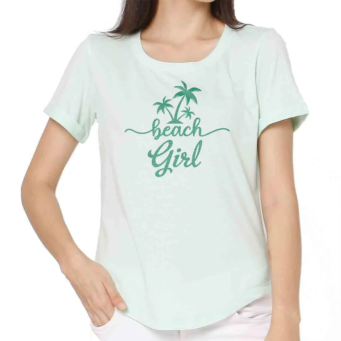 Outing T Shirts For Women Hometown City Tees - Beach Girl