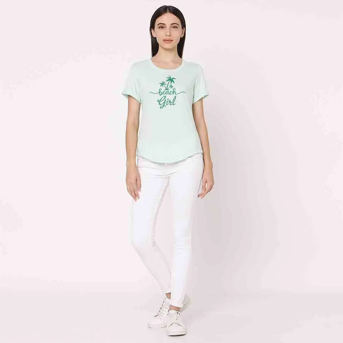 Outing T Shirts For Women Hometown City Tees - Beach Girl