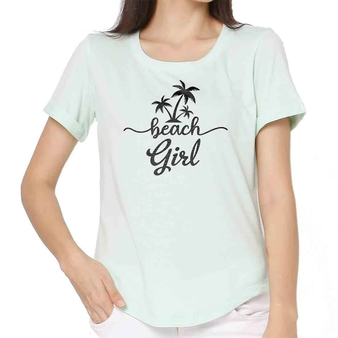 Outing T Shirts For Women Hometown City Tees - Beach Girl