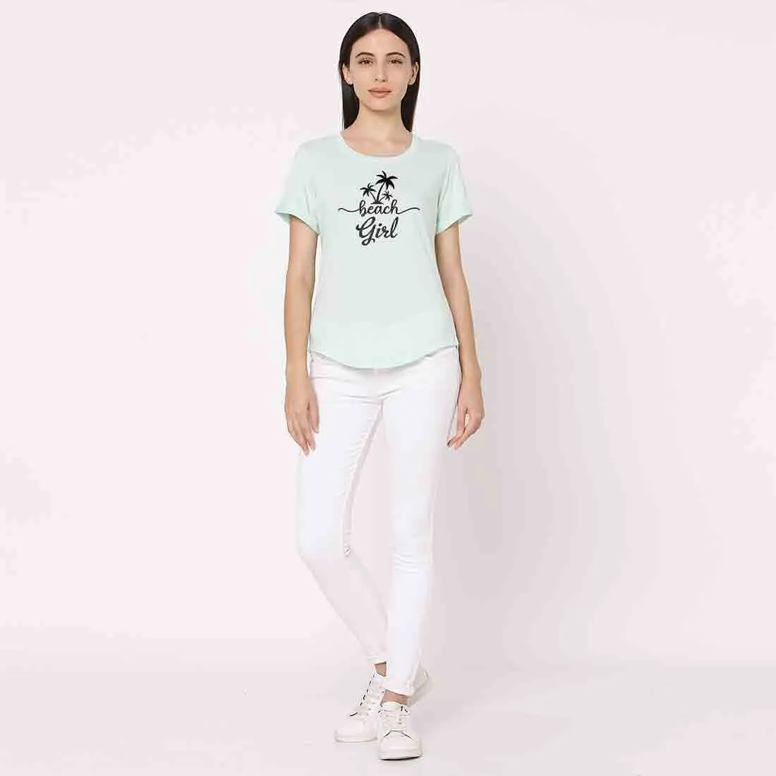 Outing T Shirts For Women Hometown City Tees - Beach Girl