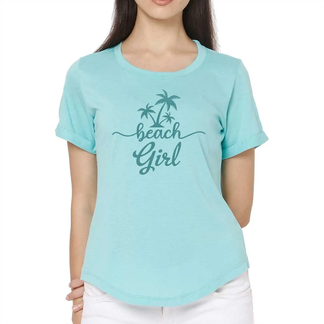 Outing T Shirts For Women Hometown City Tees - Beach Girl