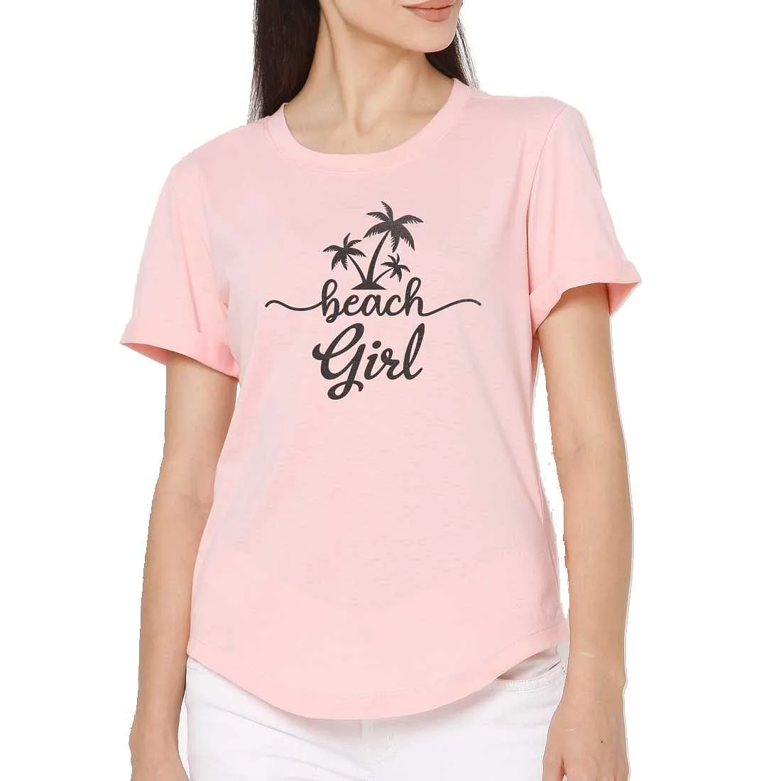 Outing T Shirts For Women Hometown City Tees - Beach Girl