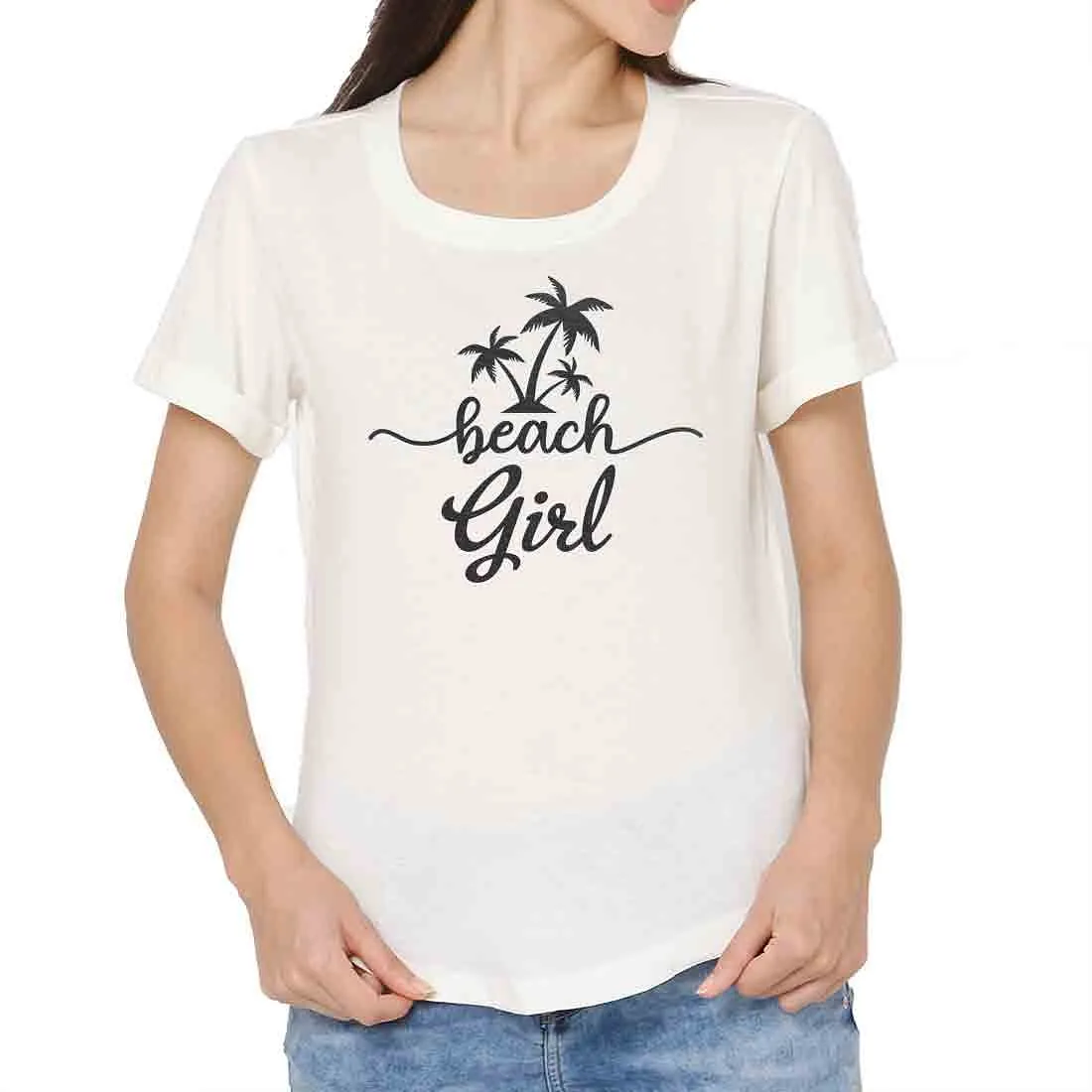 Outing T Shirts For Women Hometown City Tees - Beach Girl