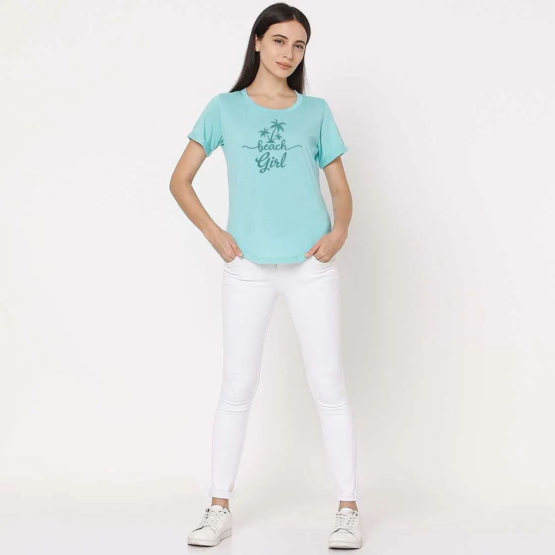 Outing T Shirts For Women Hometown City Tees - Beach Girl