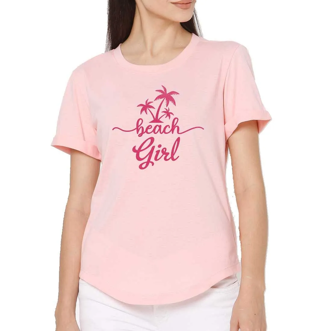 Outing T Shirts For Women Hometown City Tees - Beach Girl