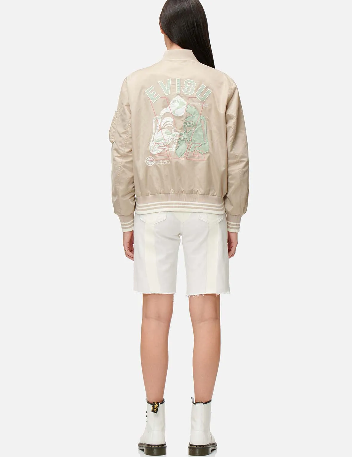 Patched Seagull and Godhead Bomber Jacket