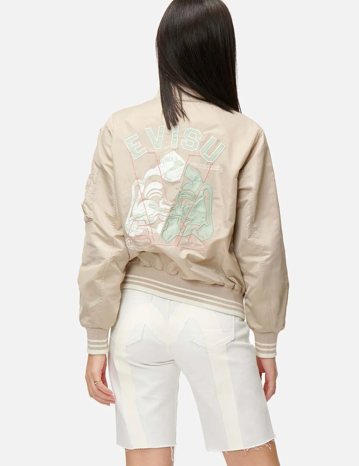 Patched Seagull and Godhead Bomber Jacket