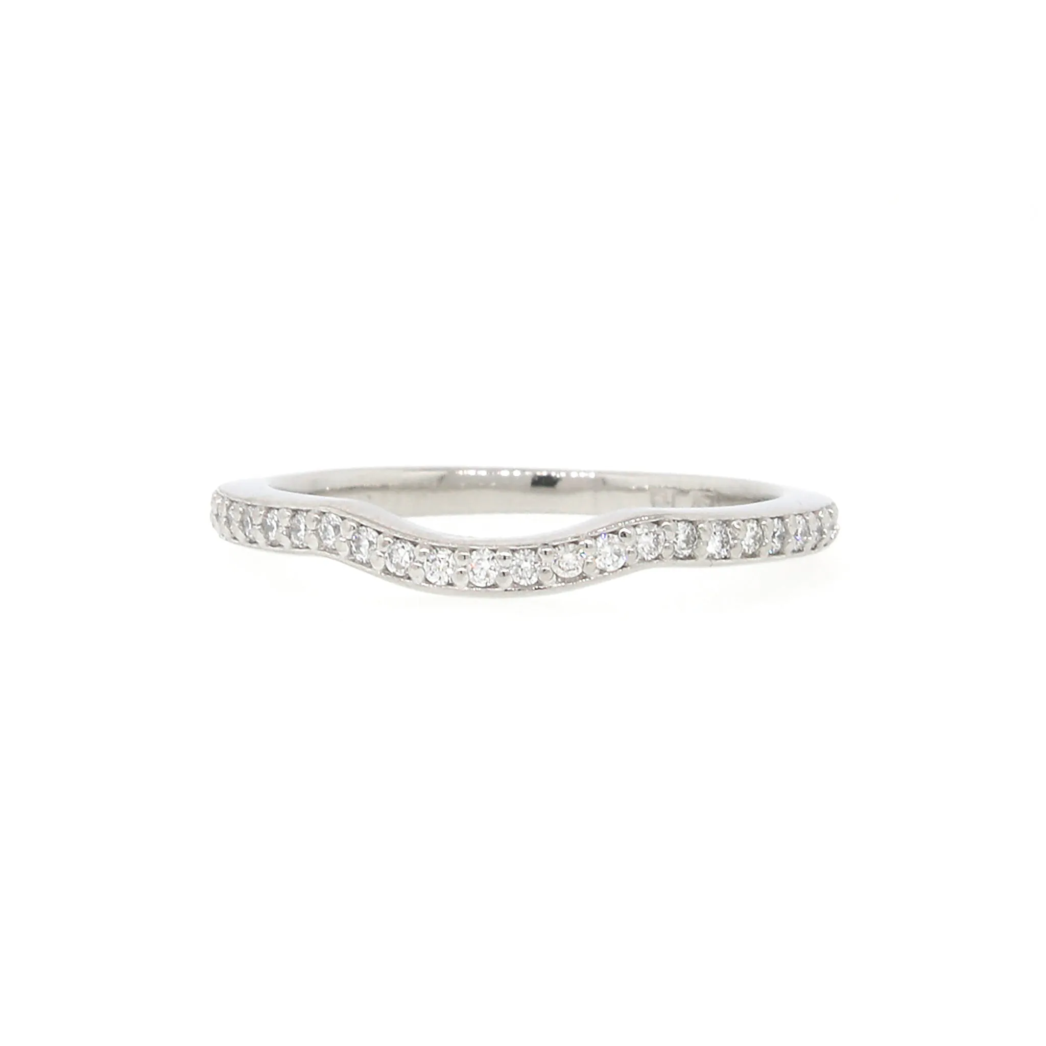 Pave-Set Diamond Band in Platinum