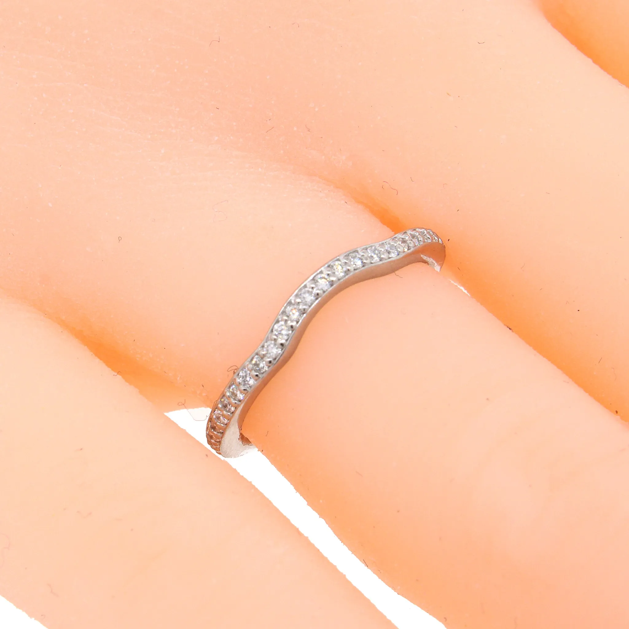 Pave-Set Diamond Band in Platinum