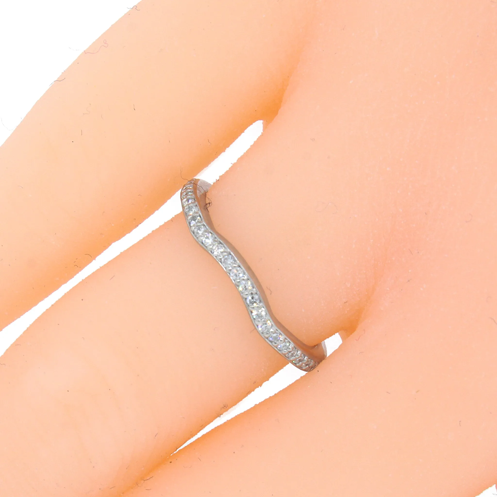 Pave-Set Diamond Band in Platinum