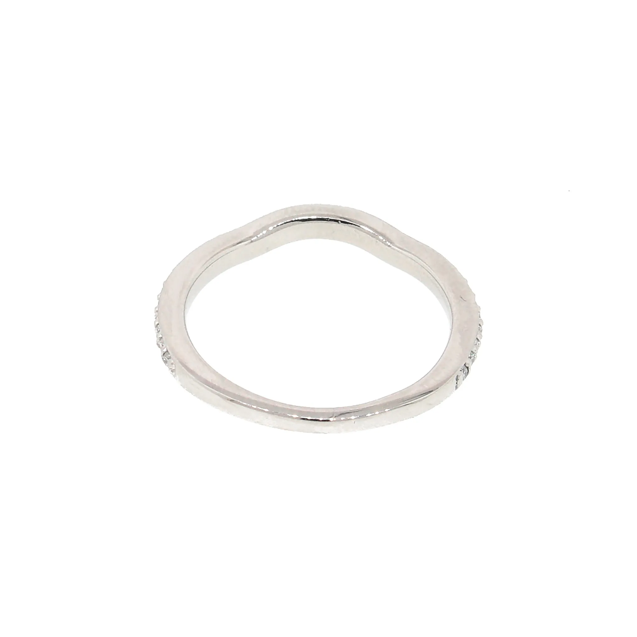 Pave-Set Diamond Band in Platinum