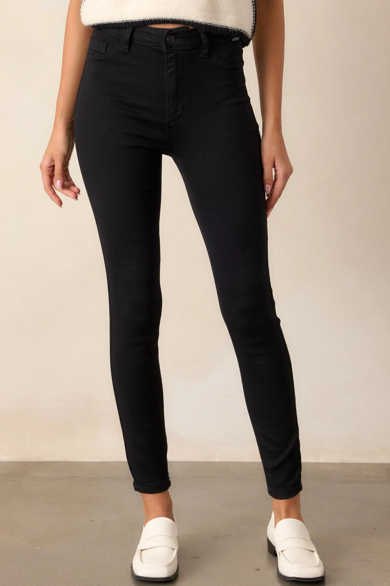 Perfectly Clear Black Skinny Jeans