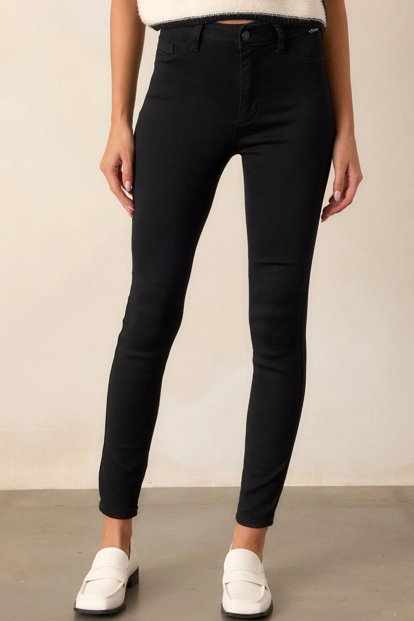 Perfectly Clear Black Skinny Jeans