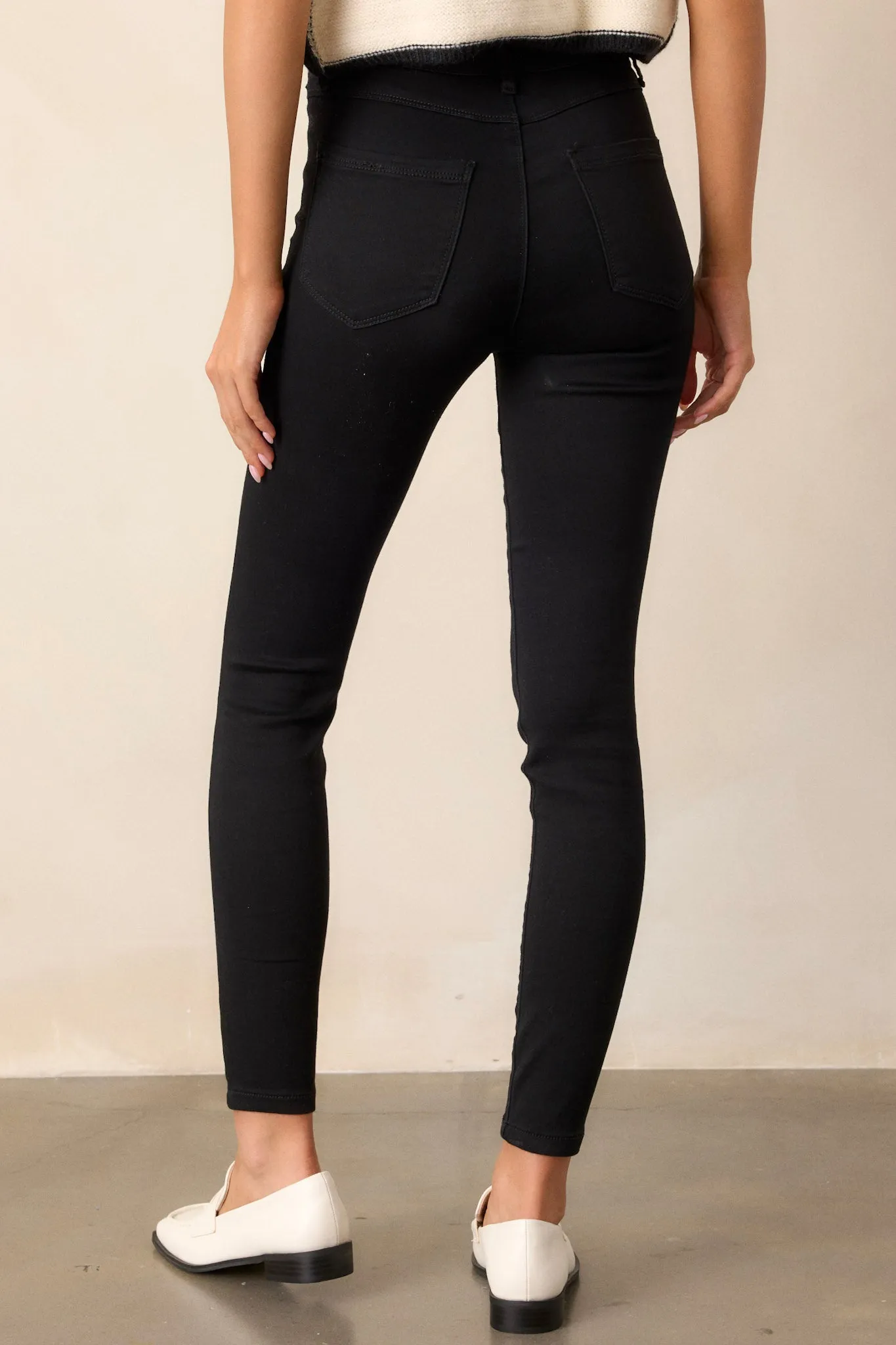 Perfectly Clear Black Skinny Jeans