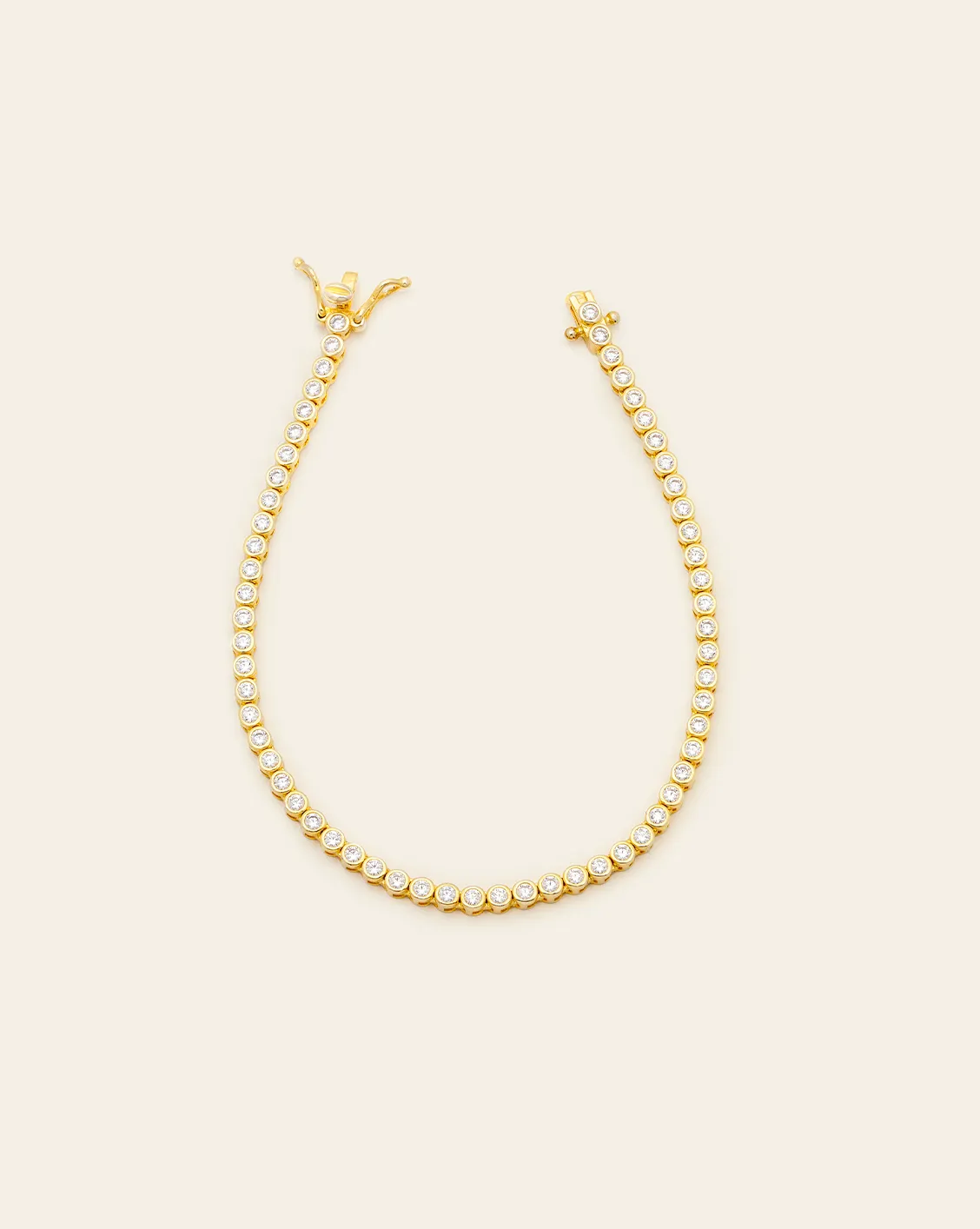 Petite Bezel Set Tennis Bracelet - Gold Vermeil