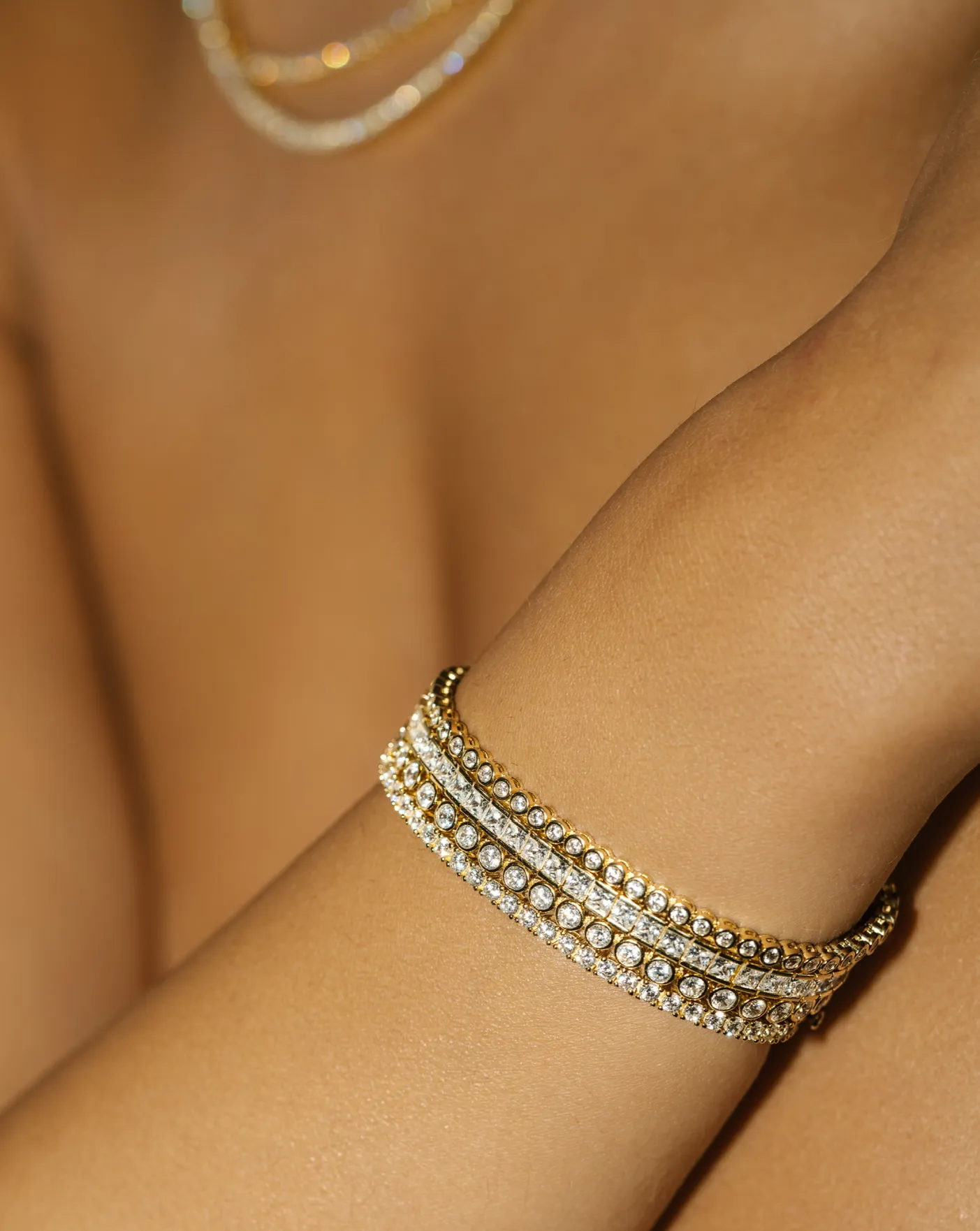 Petite Bezel Set Tennis Bracelet - Gold Vermeil