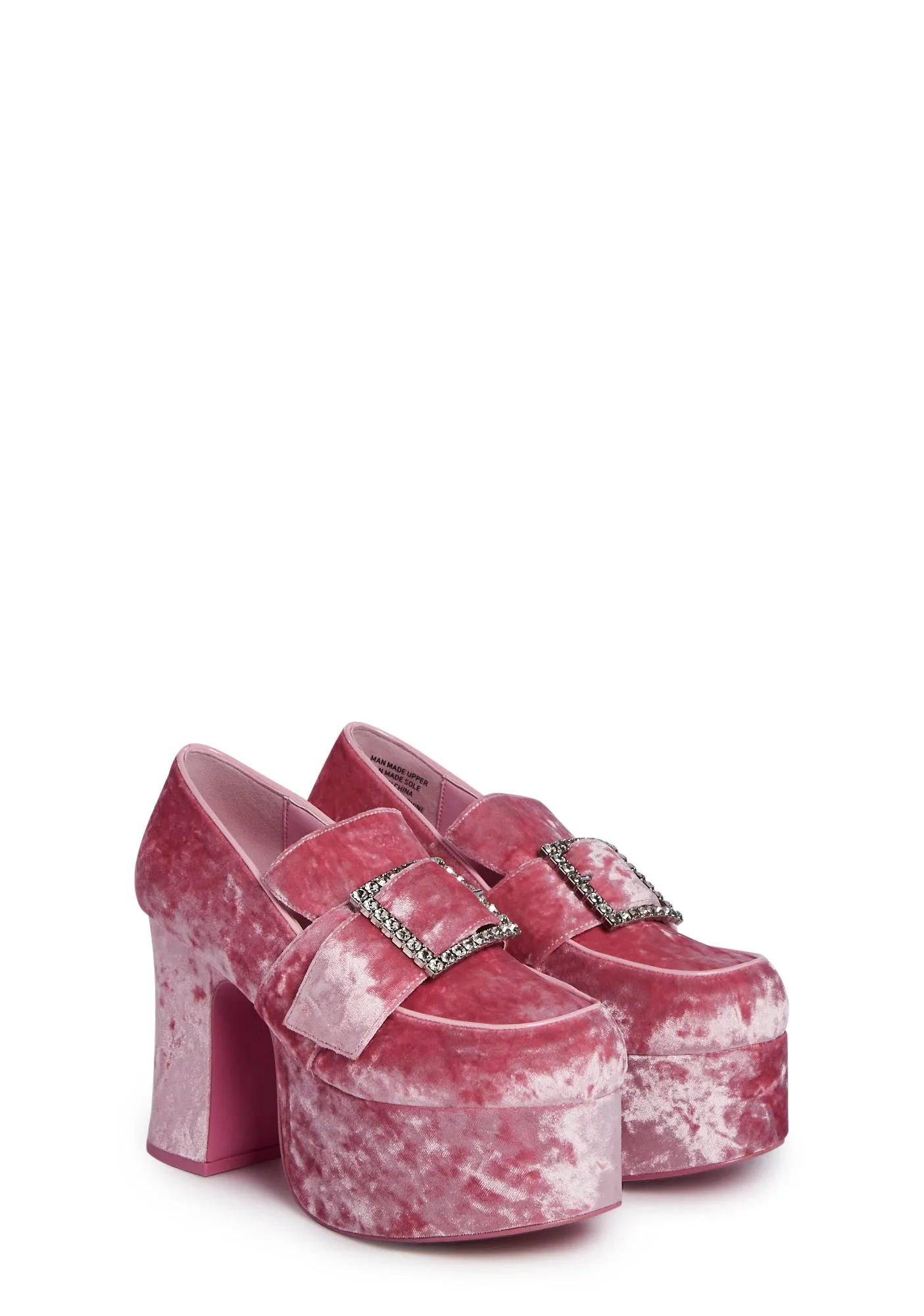 Pink Qrystal Oxford Platforms