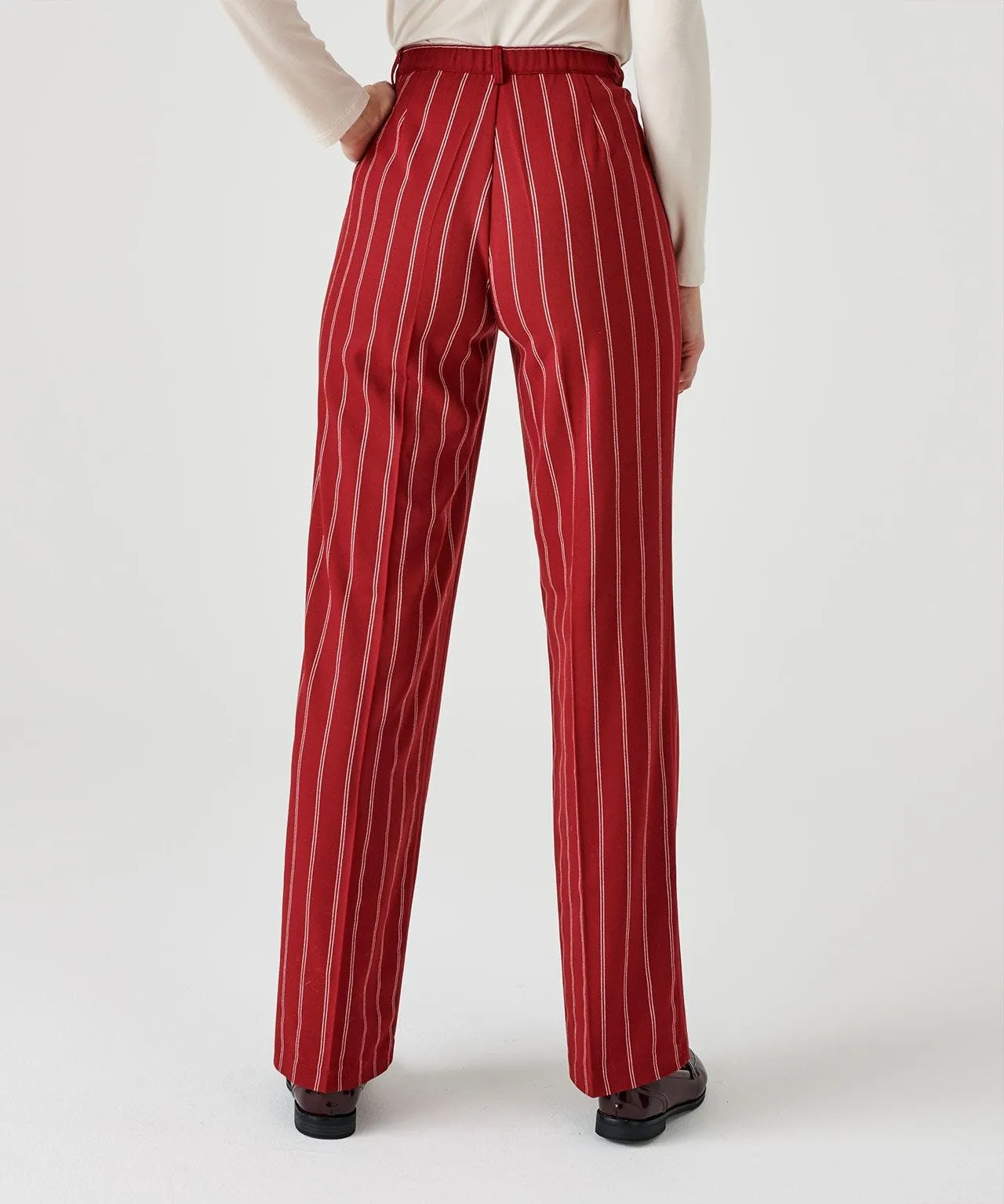 Pinstripe Tummy-Slimming Trousers